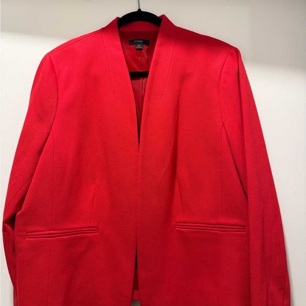 Jcrew red blazer size 22